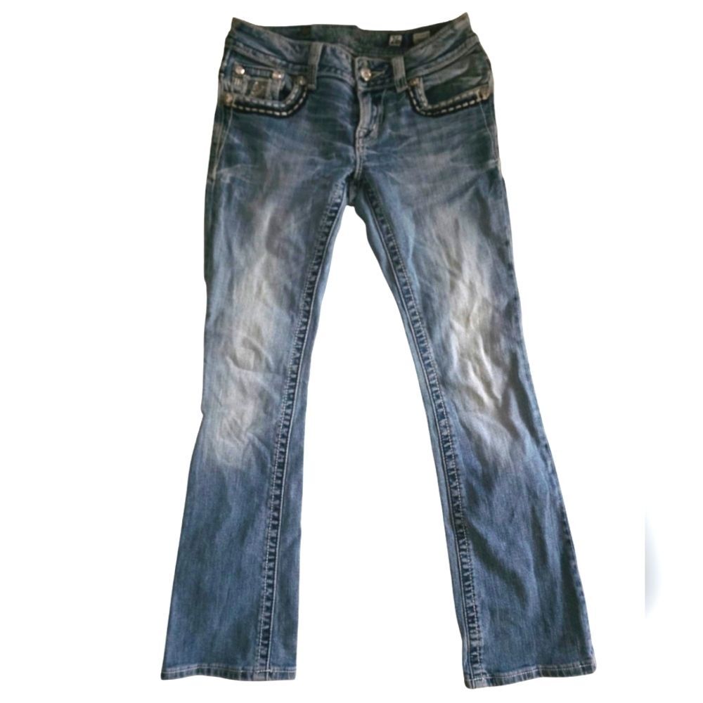 Y2K Miss Me Jeans Style JE5124B12R Boot Womens Denim Distressed Jean Size 26